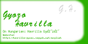 gyozo havrilla business card